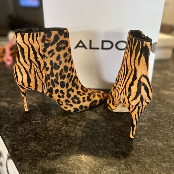 ALDO Wiema Animal Print Ankle Boots - Picture 3 of 10